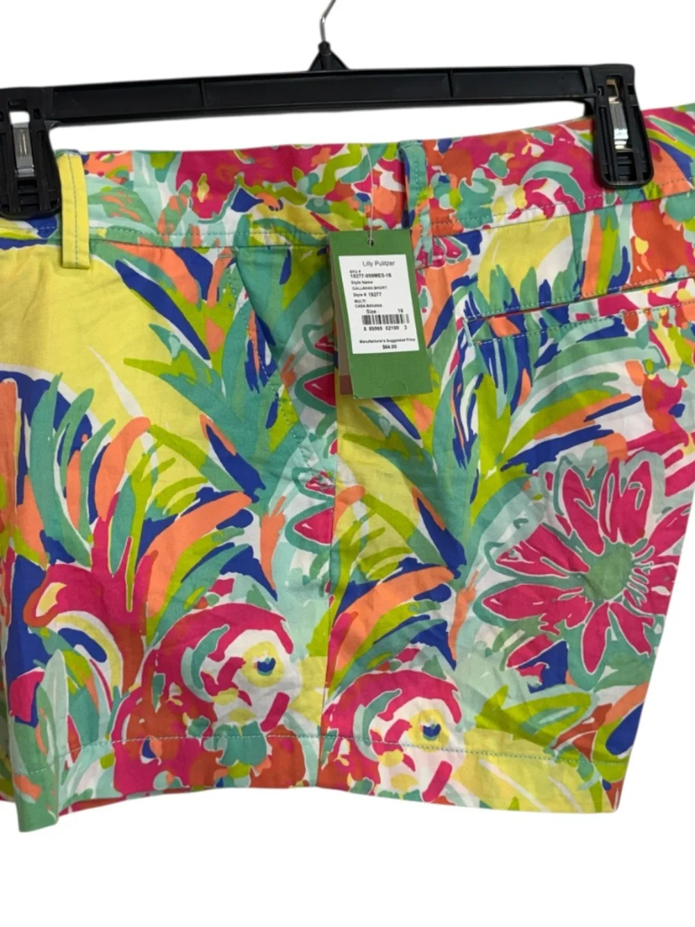 Lilly Pulitzer Callahan Shorts Multi Casa Banana Tropical Sz. 16